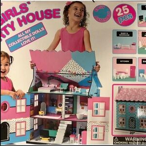 Girls' Pretty House Playset - Pink and Blue